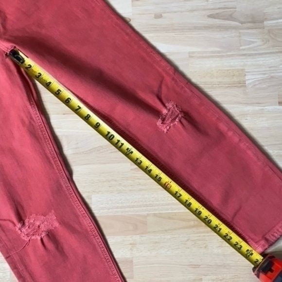 Pilcro High-Rise Slim Straight Jeans Red Denim 27 - Picture 13 of 13
